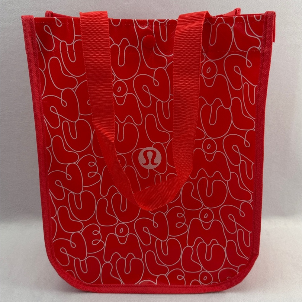 Lululemon Athletica Red Graphic Bubble Logo Tote